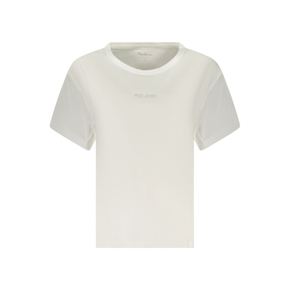 Pepe Jeans White Cotton Women T-Shirt - Chic & Sustainable