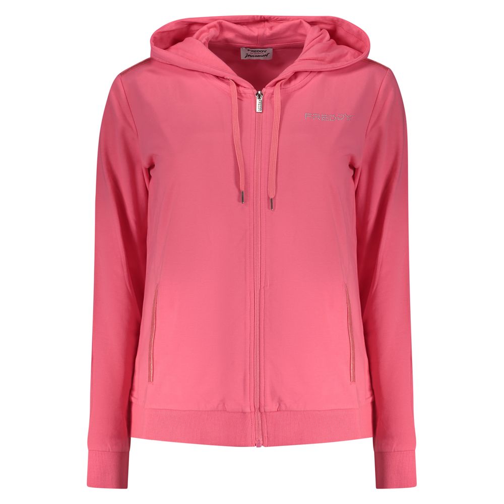 Freddy Pink Cotton Women's Hoodie - Stylish Comfort for Every Day