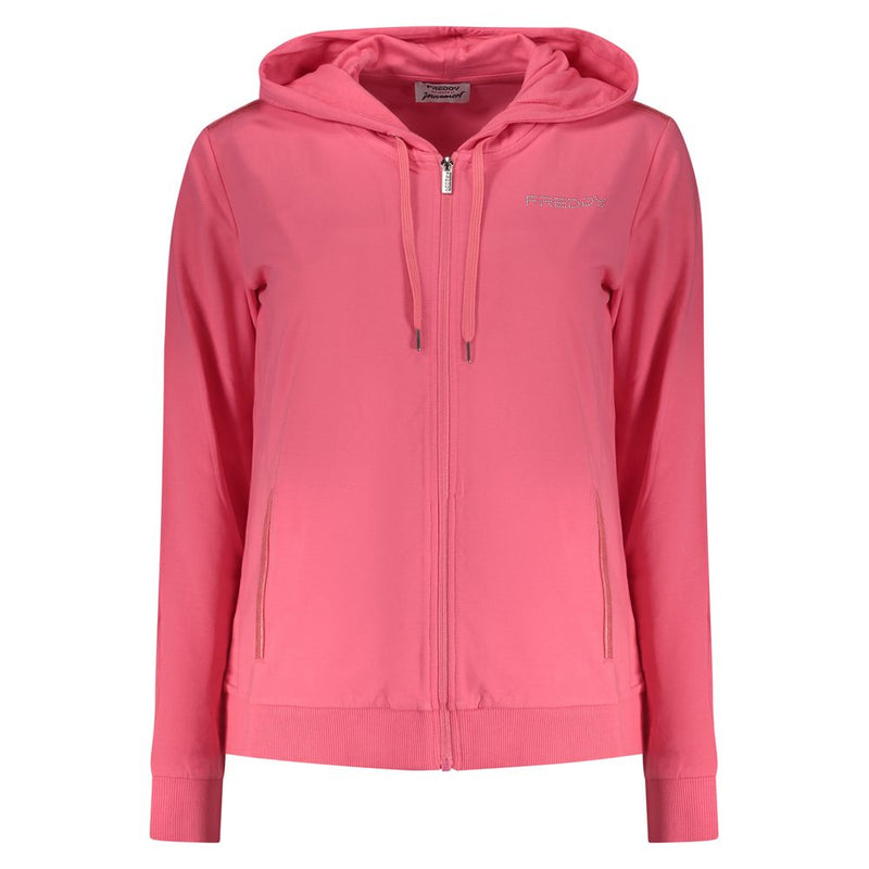 Freddy Pink Cotton Women's Hoodie - Stylish Comfort for Every Day