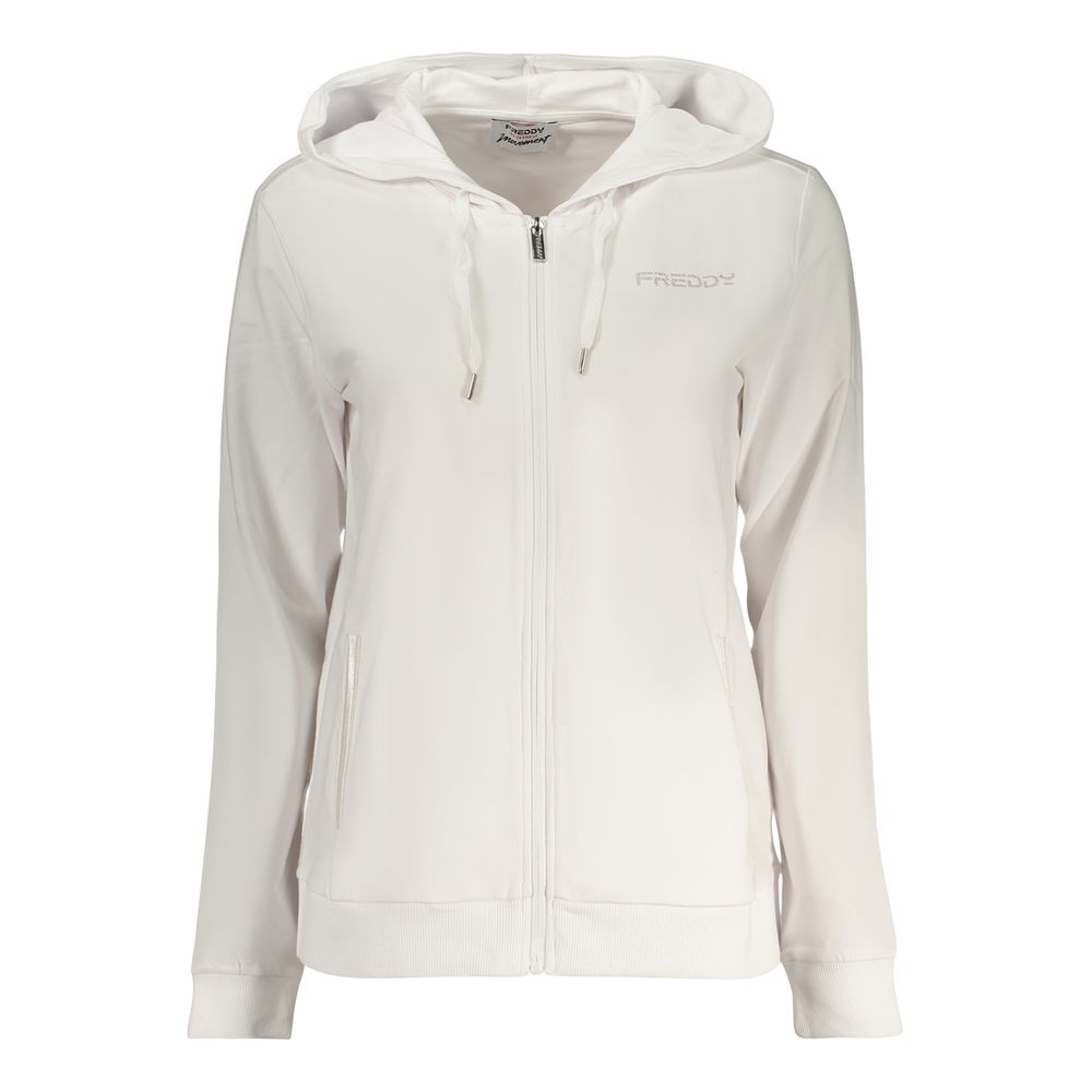 Freddy White Cotton Women's Hoodie - Stylish & Comfortable