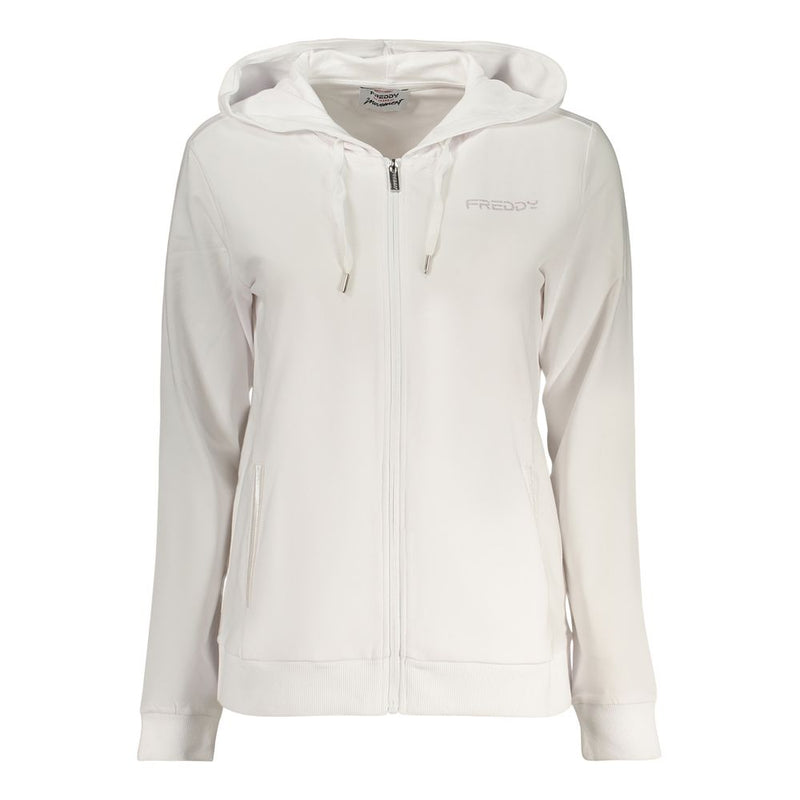 Freddy White Cotton Women's Hoodie - Stylish & Comfortable