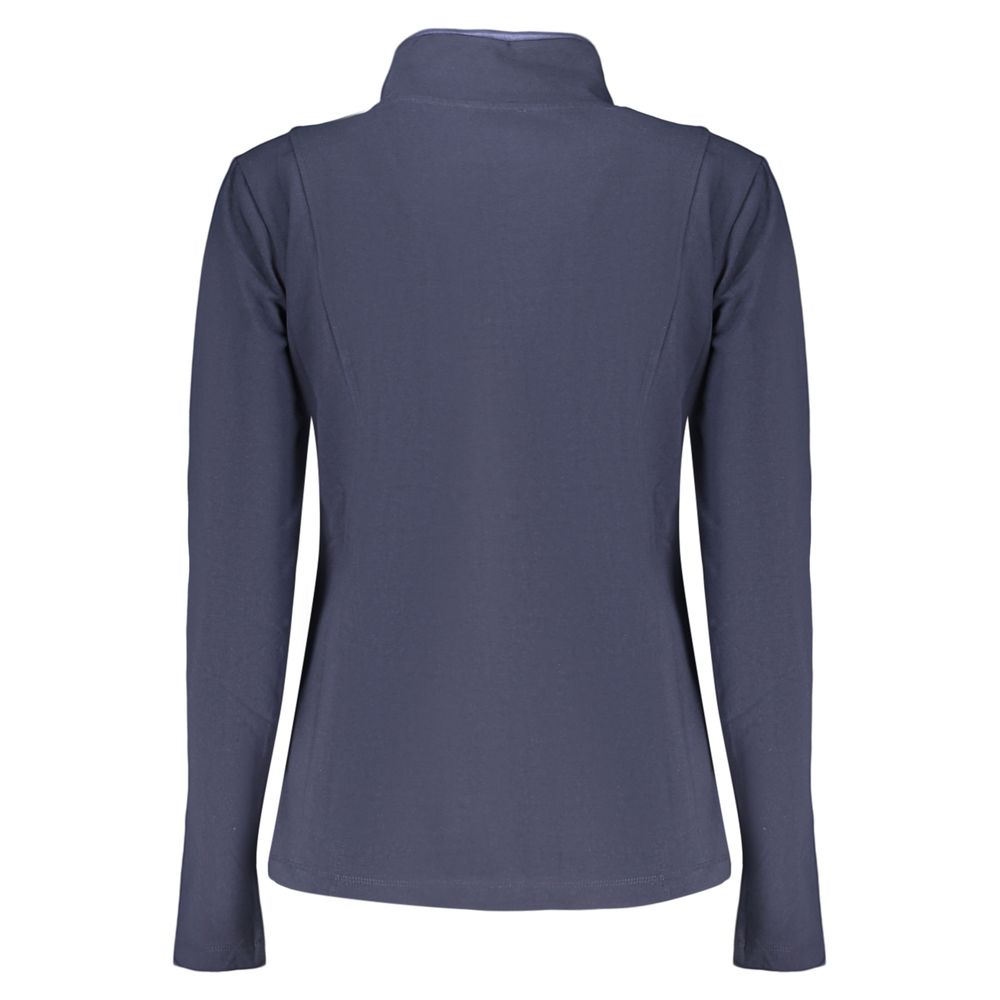 Freddy Blue Cotton Women's Sweatshirt with Zip and Pockets