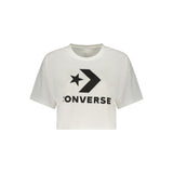 Converse White Cotton Sportswear T-Shirt for Women