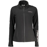 Freddy Black Cotton Women's Sweatshirt with Zip and Pockets