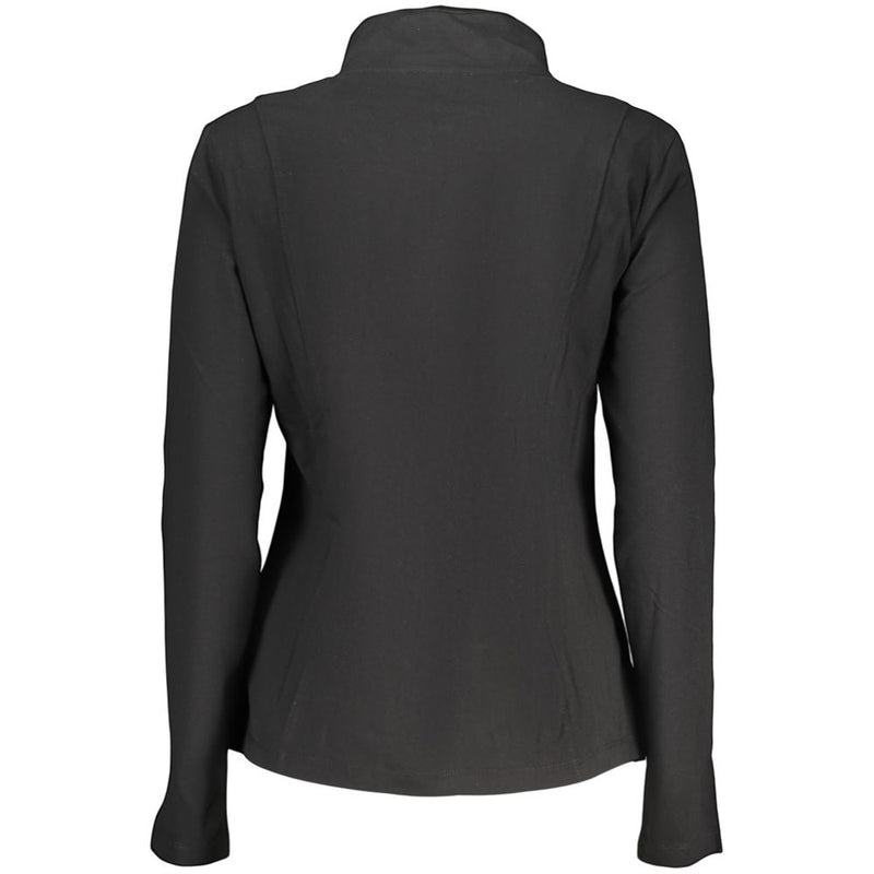 Freddy Black Cotton Women's Sweatshirt with Zip and Pockets