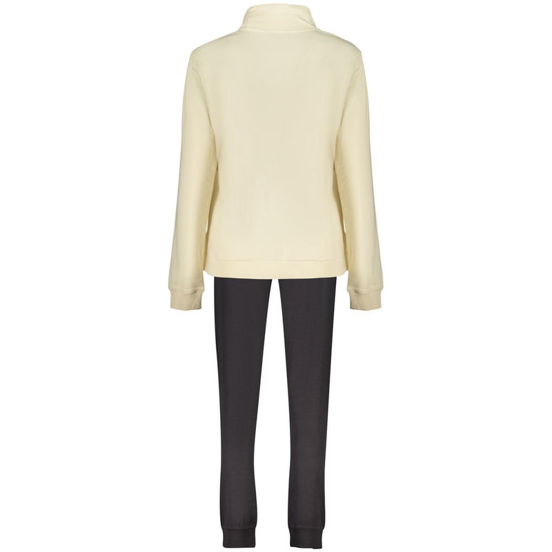 Freddy Beige Cotton Women's Sweatshirt with Rhinestone Details