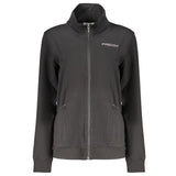 Freddy Black Cotton Women's Sweatshirt with Zip and Pockets