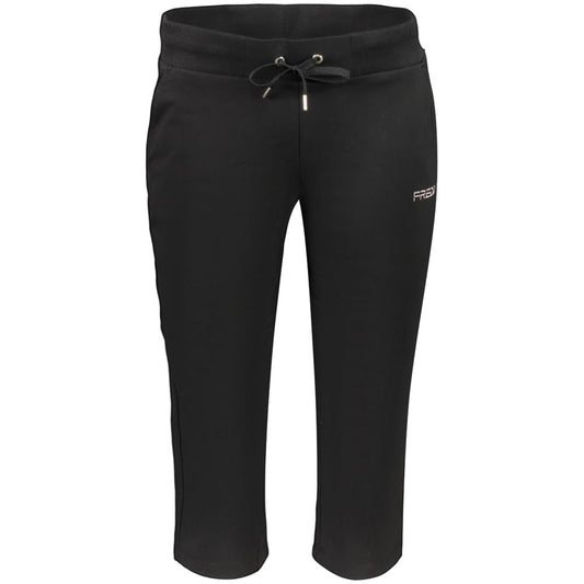 Freddy Black Cotton Women's Capri Sports Pants