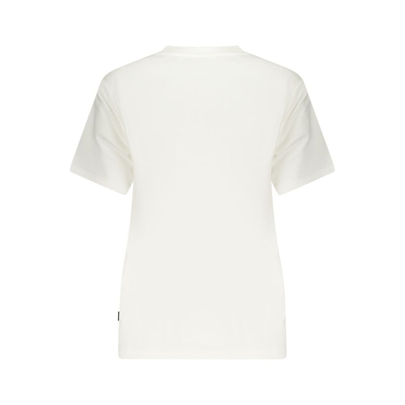Converse White Cotton Sportswear T-Shirt for Women