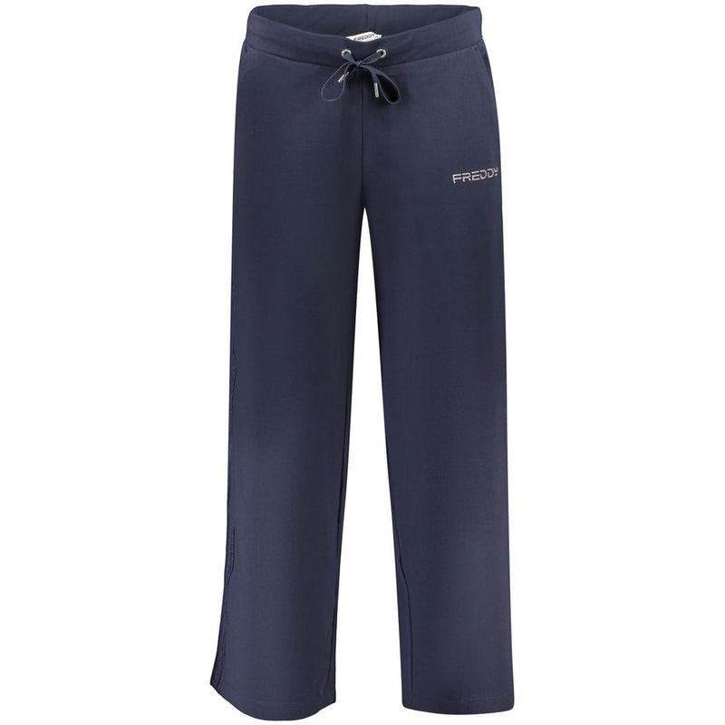Freddy Blue Cotton Women's Trouser - Stylish Athleisure