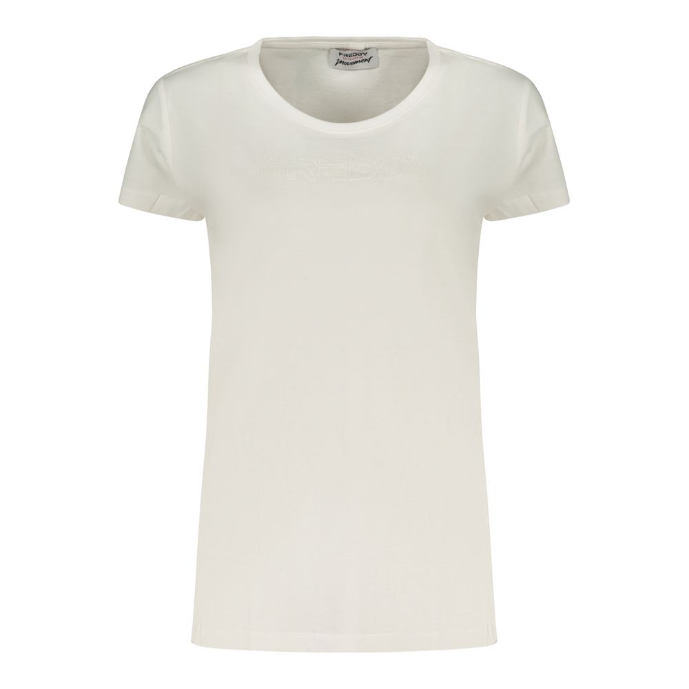 Freddy White Cotton Women's T-Shirt - Stylish & Comfortable