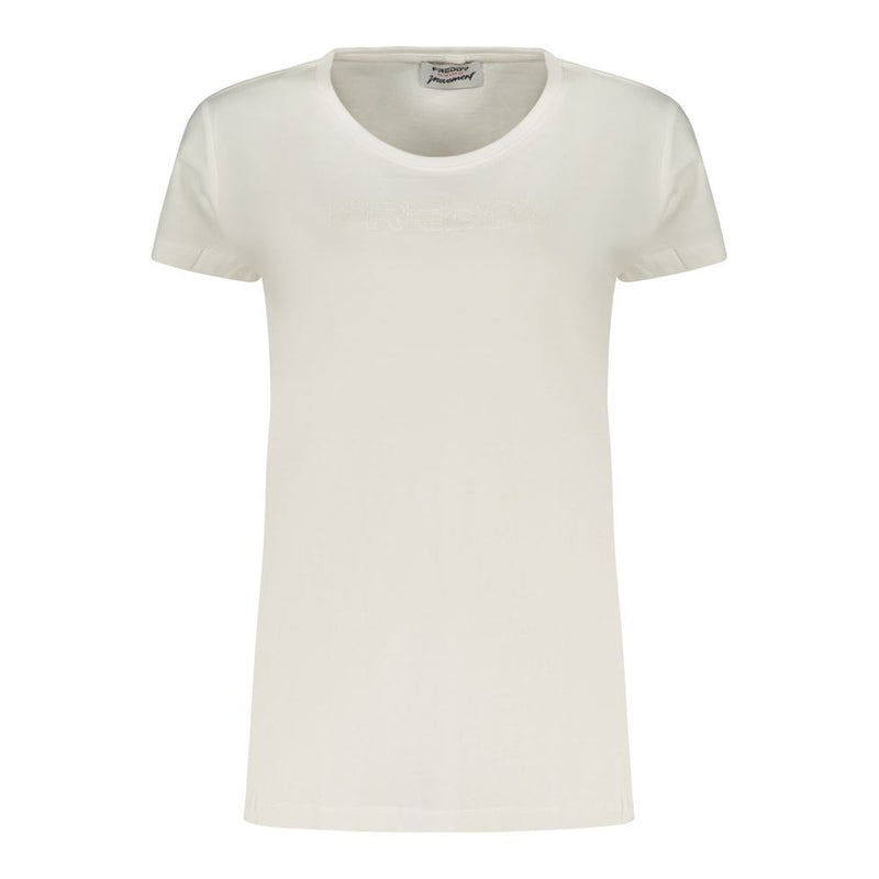 Freddy White Cotton Women's T-Shirt - Stylish & Comfortable