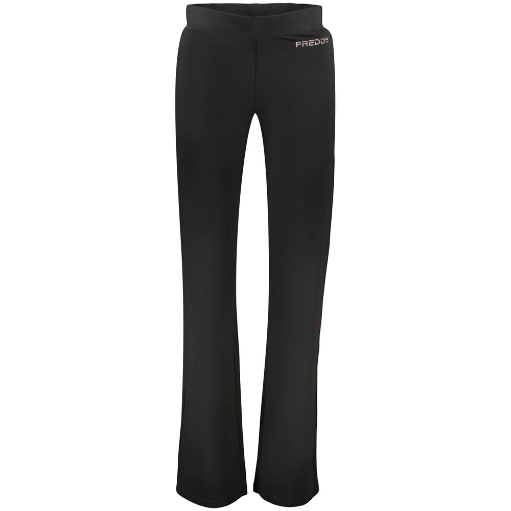 Freddy Black Cotton Athletic Pants - Wide Leg & Comfortable Fit