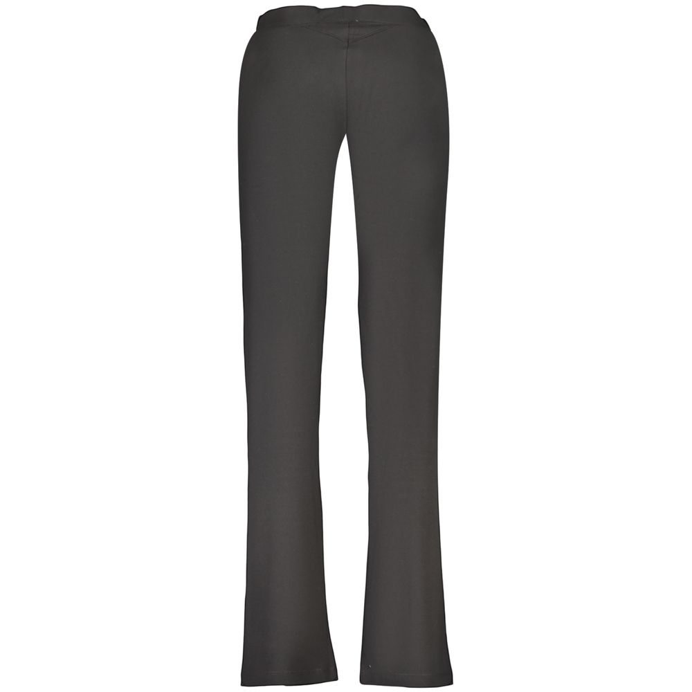 Freddy Black Cotton Women's Wide-Leg Sports Trousers