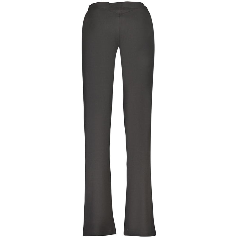 Freddy Black Cotton Women's Wide-Leg Sports Trousers