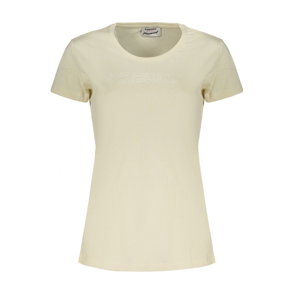 Freddy Beige Cotton Women's T-Shirt - Stylish Comfort