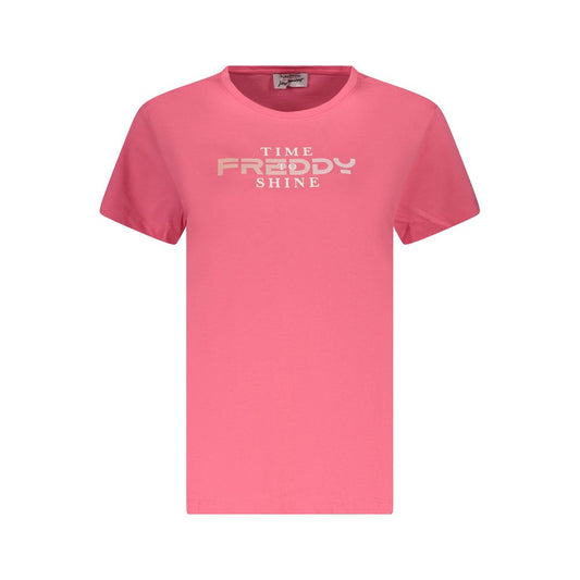 T-shirt Freddy rose en coton pour femme