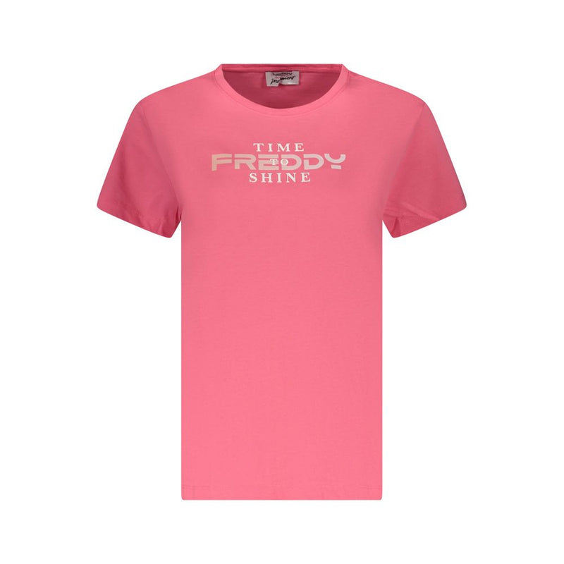 T-shirt Freddy rose en coton pour femme