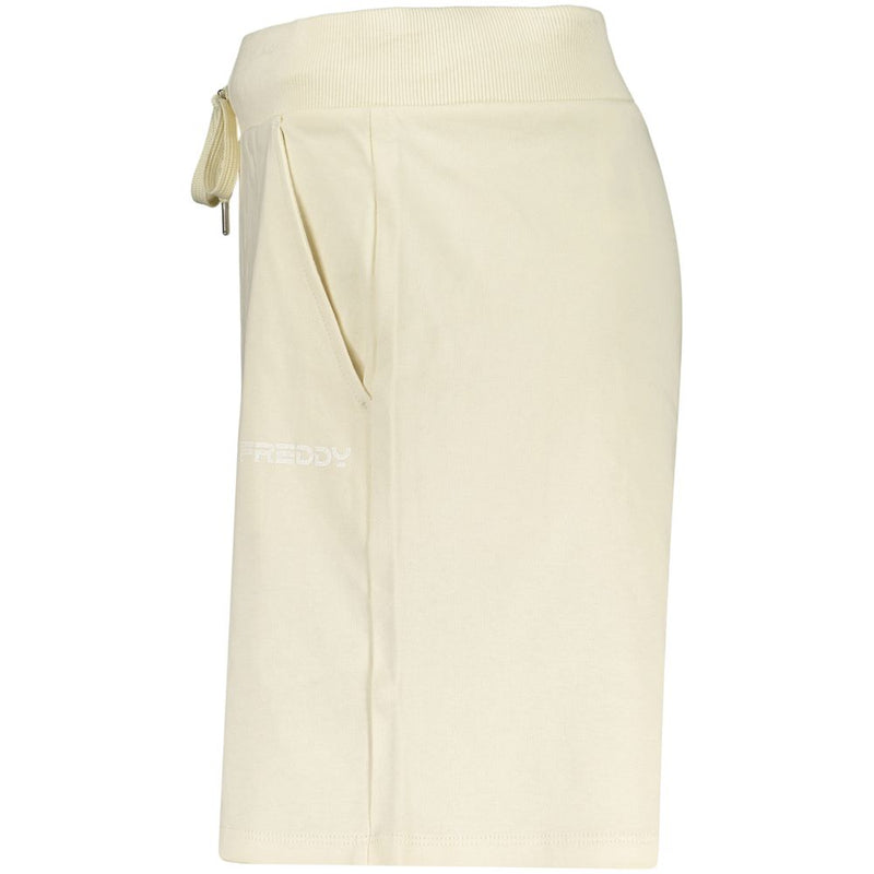 Freddy Beige Cotton Women's Sports Shorts