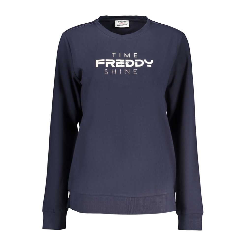 Freddy Blue Cotton Women's Long-Sleeved T-Shirt