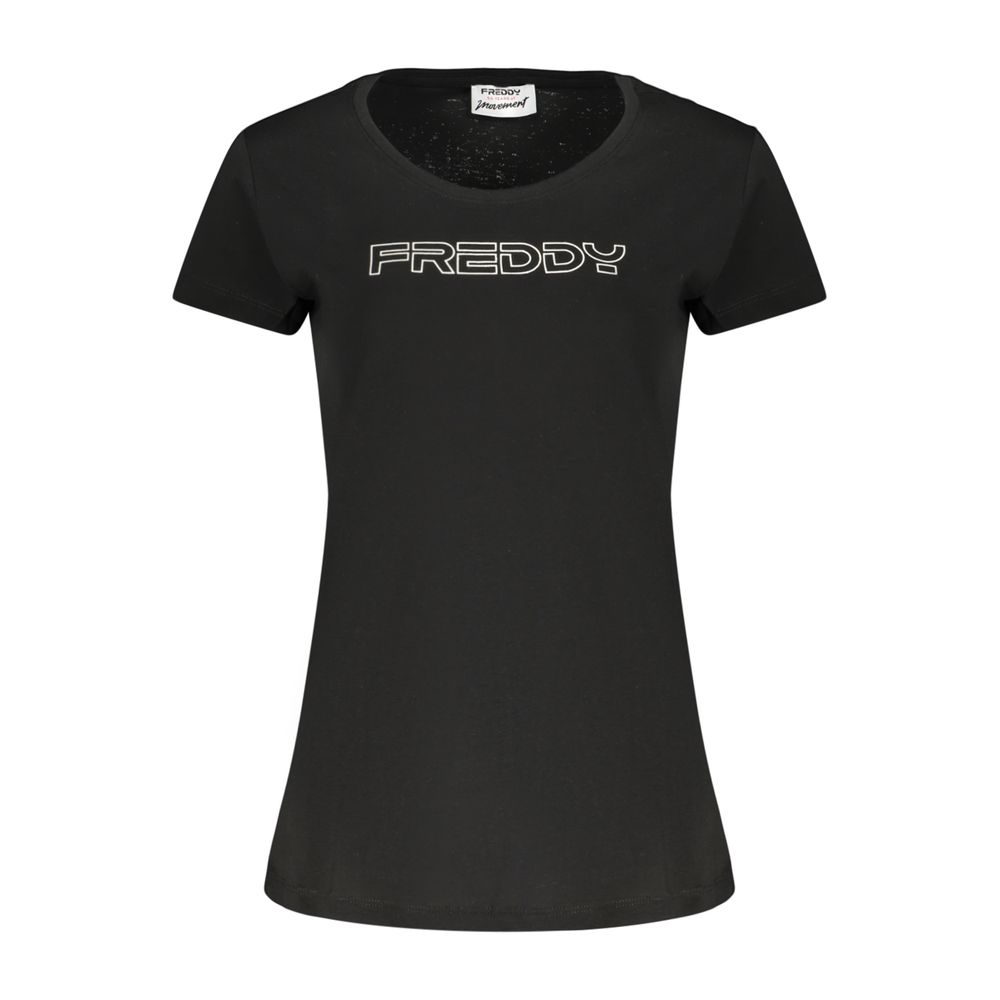 Freddy Black Cotton Women's T-Shirt - Stylish & Comfortable