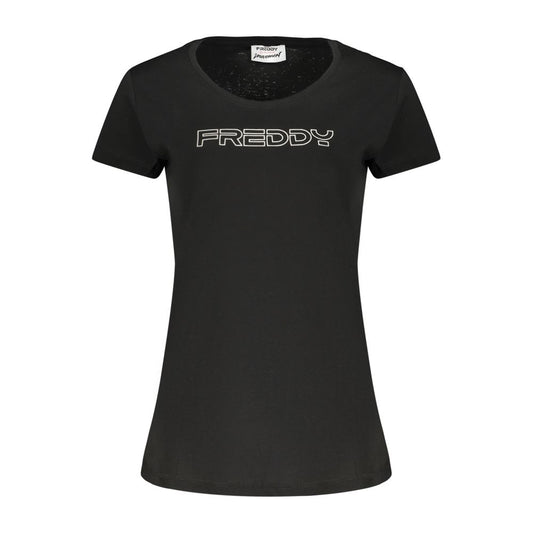 Freddy Black Cotton Women's T-Shirt - Stylish & Comfortable