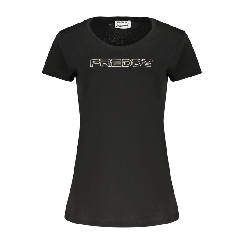 Freddy Black Cotton Women's T-Shirt - Stylish & Comfortable