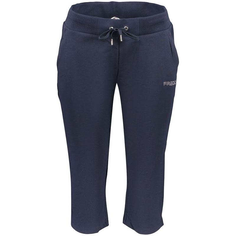 Freddy Blue Cotton Women's Capri Sports Pants