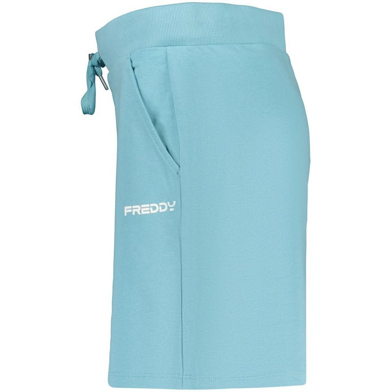 Freddy Azzurro Cotton Women's Shorts - Light Blue