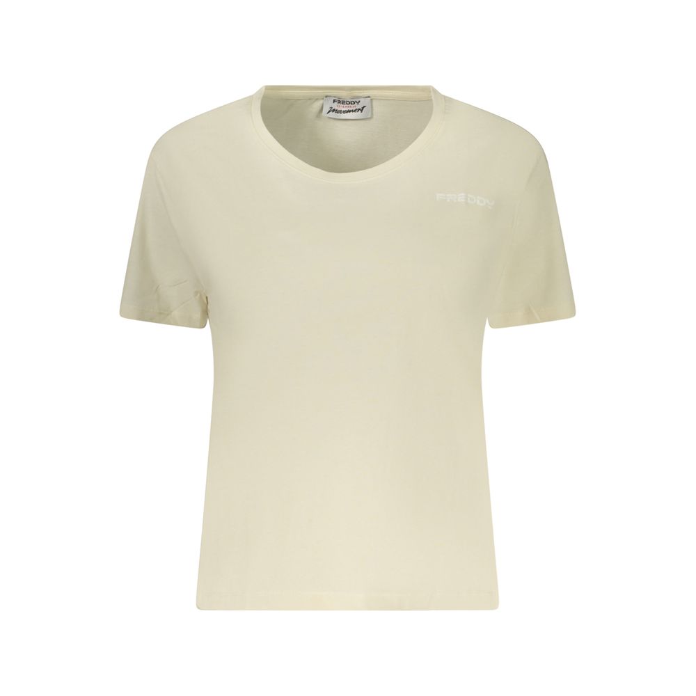 Freddy Beige Cotton Women's T-Shirt - Trendy Elegance
