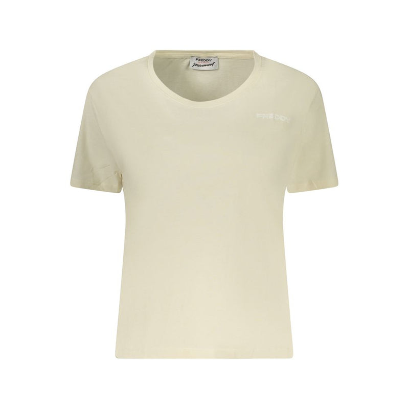 Freddy Beige Cotton Women's T-Shirt - Trendy Elegance