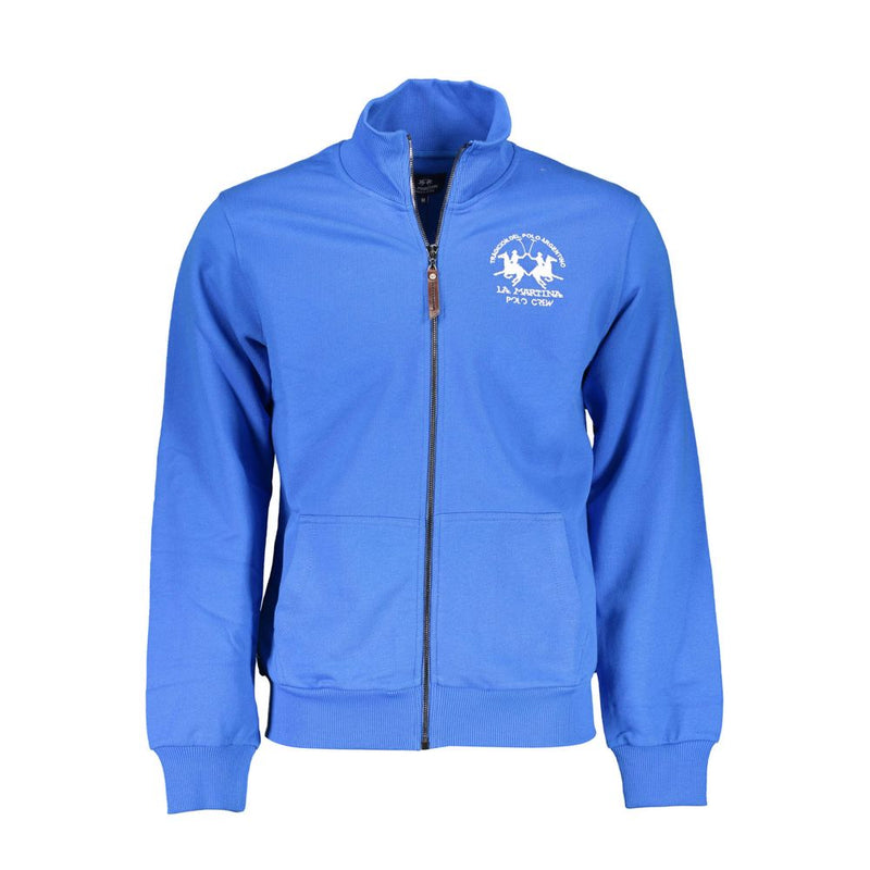 La Martina Blue Cotton Sweatshirt for Men