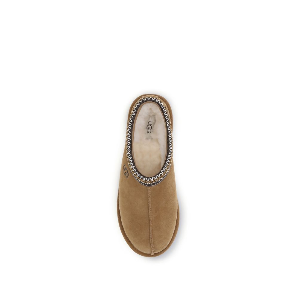 UGG Tasman II Beige Leather Mules for Men