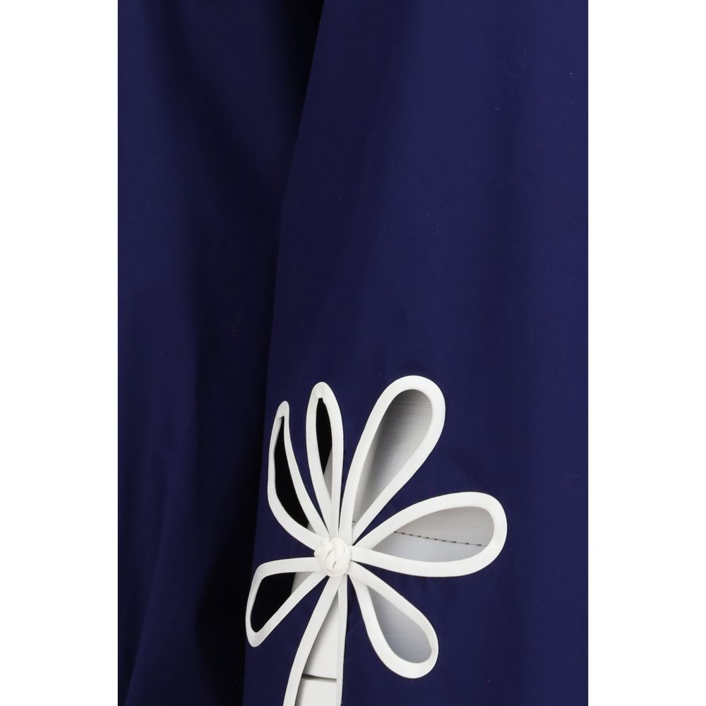 Fendi Blue Cotton Ajour Motif Shirt for Women