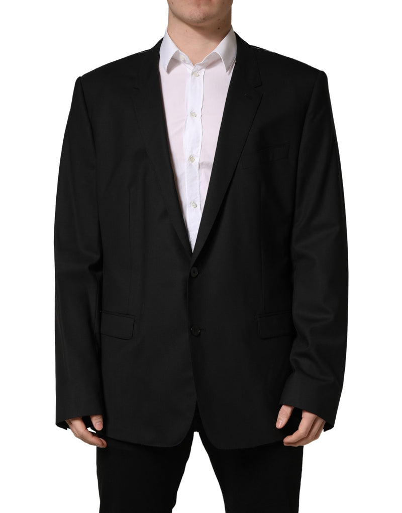 Veste de costume droite 2 boutons noire Dolce & Gabbana