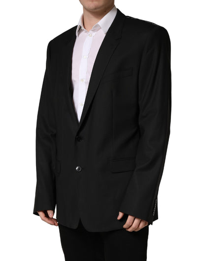 Veste de costume droite 2 boutons noire Dolce & Gabbana