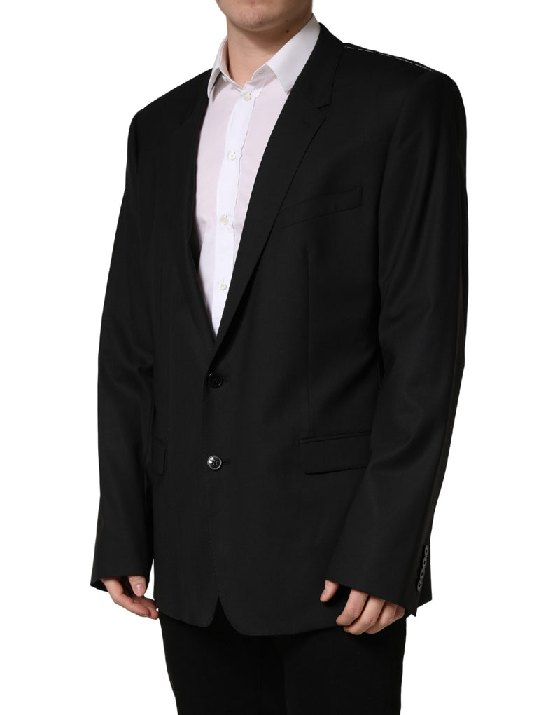 Veste de costume droite 2 boutons noire Dolce & Gabbana