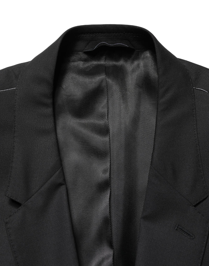 Veste de costume droite 2 boutons noire Dolce & Gabbana