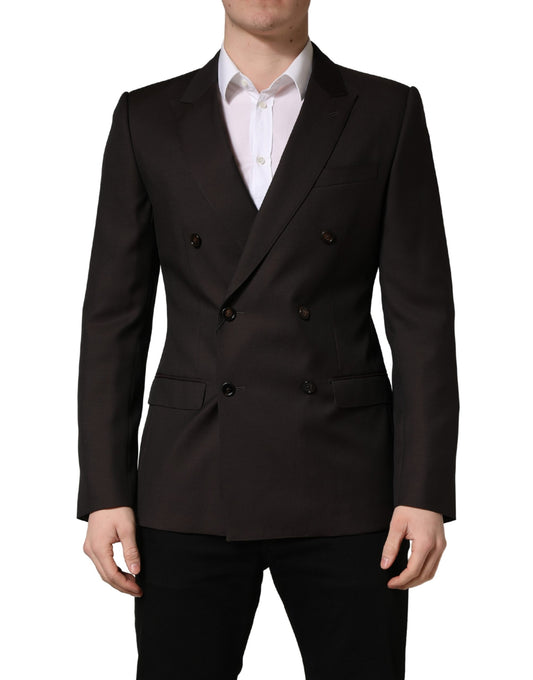 Dolce & Gabbana Donker Violet Wollen Double Breasted Colbert
