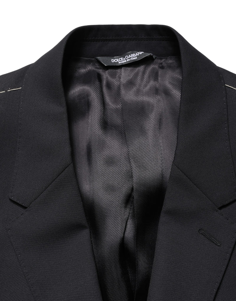 Dolce & Gabbana Blue Single Breasted 2 Button Suit Jacket