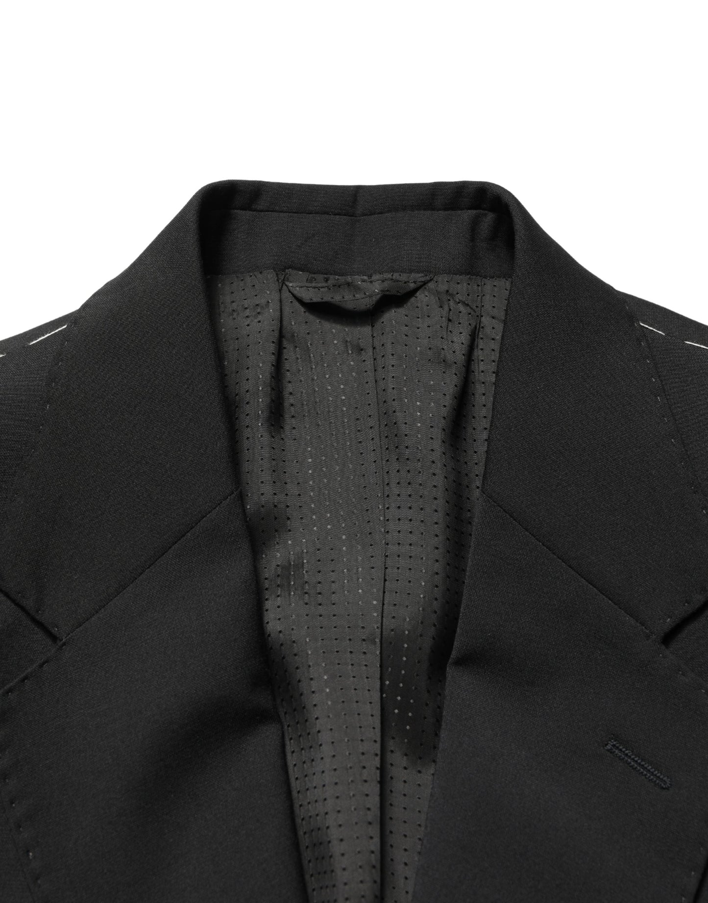 Veste de costume homme Dolce & Gabbana noire en polyester à 2 boutons