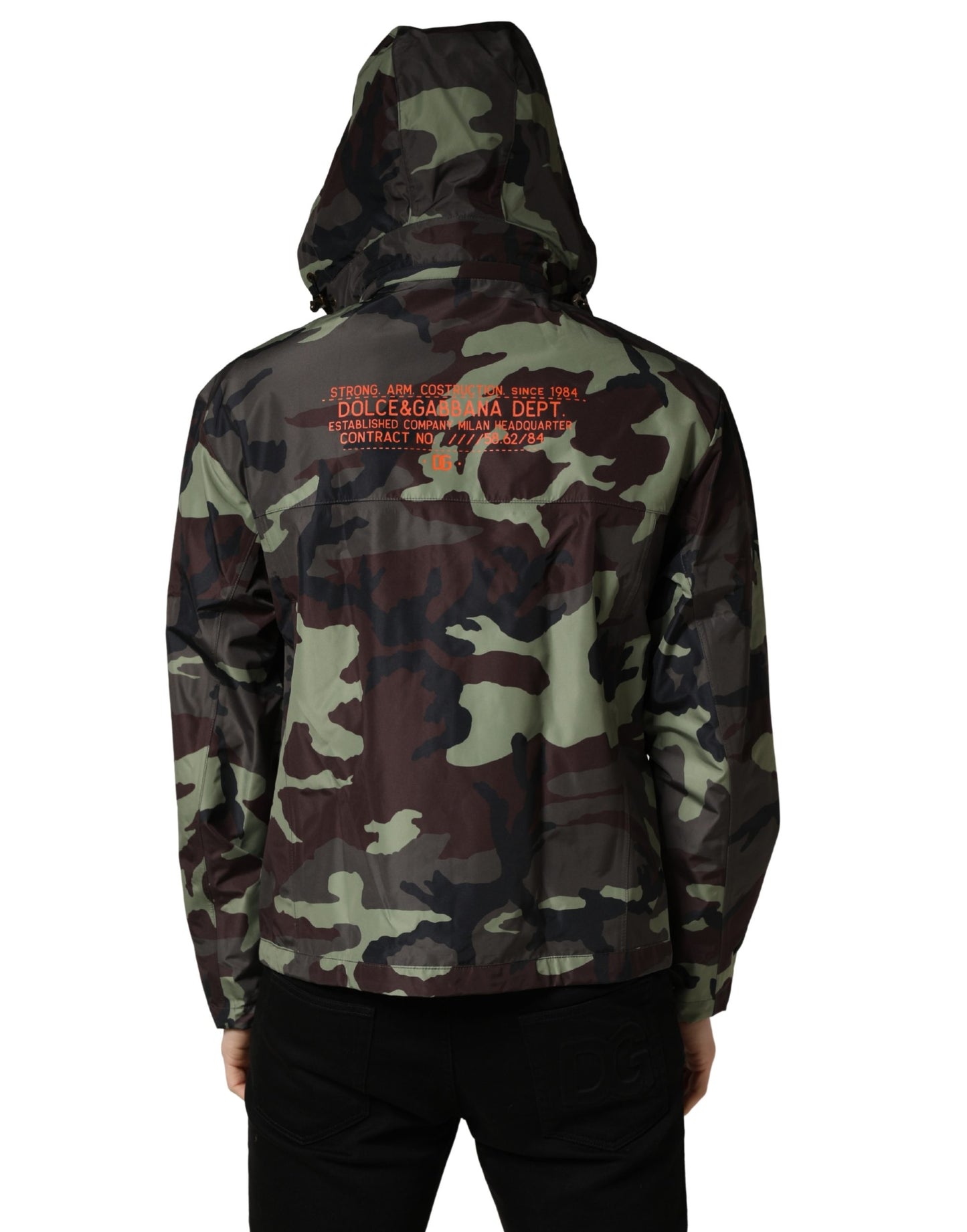 Dolce & Gabbana Multikleur Camouflage Bomberjack met capuchon