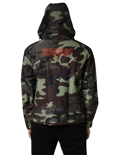 Dolce & Gabbana Multikleur Camouflage Bomberjack met capuchon