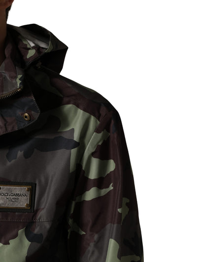 Dolce & Gabbana Multikleur Camouflage Bomberjack met capuchon