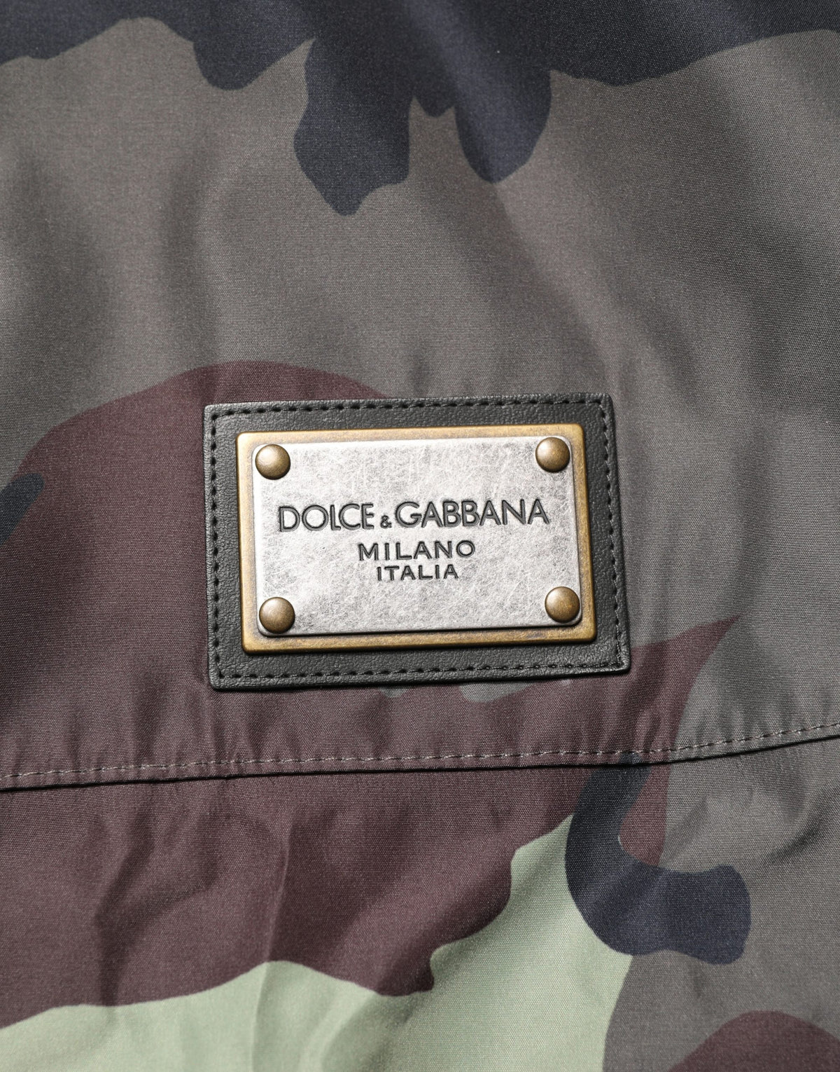 Blouson bombardier à capuche camouflage multicolore Dolce & Gabbana