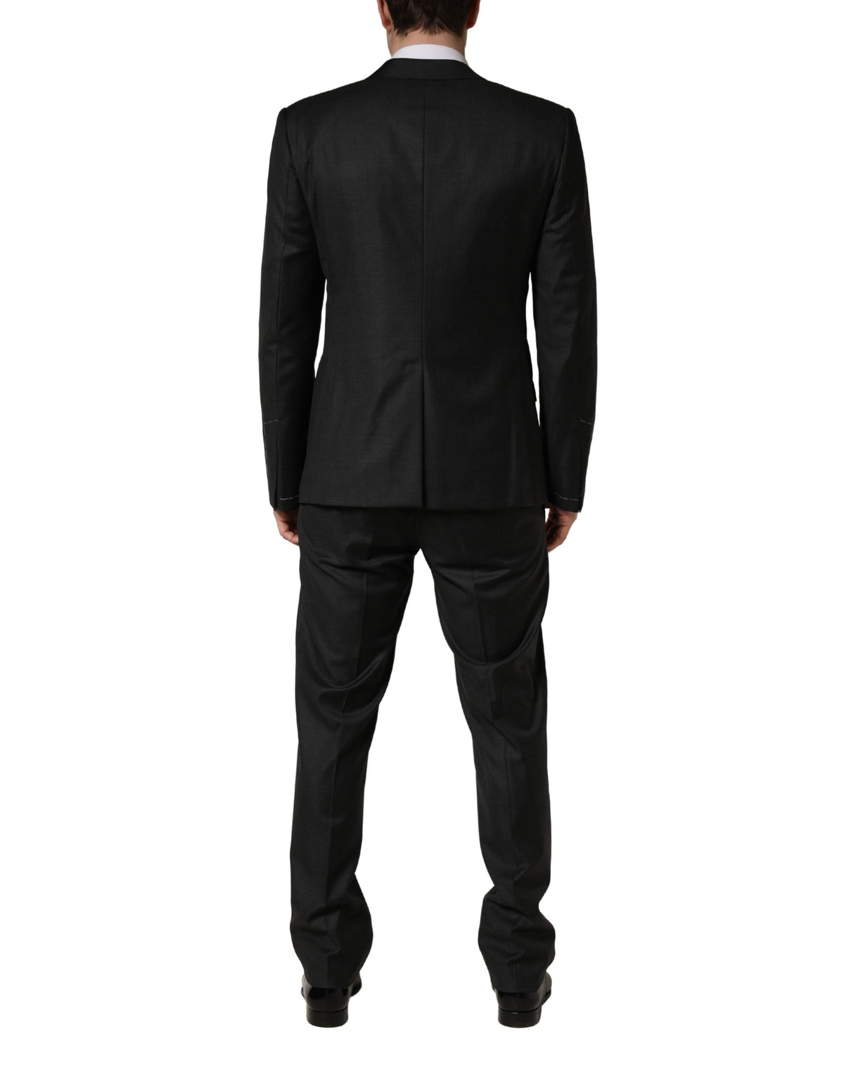 Dolce & Gabbana Black Wool Slim Fit Formal 3 Piece Suit