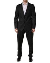 Dolce & Gabbana Black Wool 2 Buttons Formal 2 Piece Suit