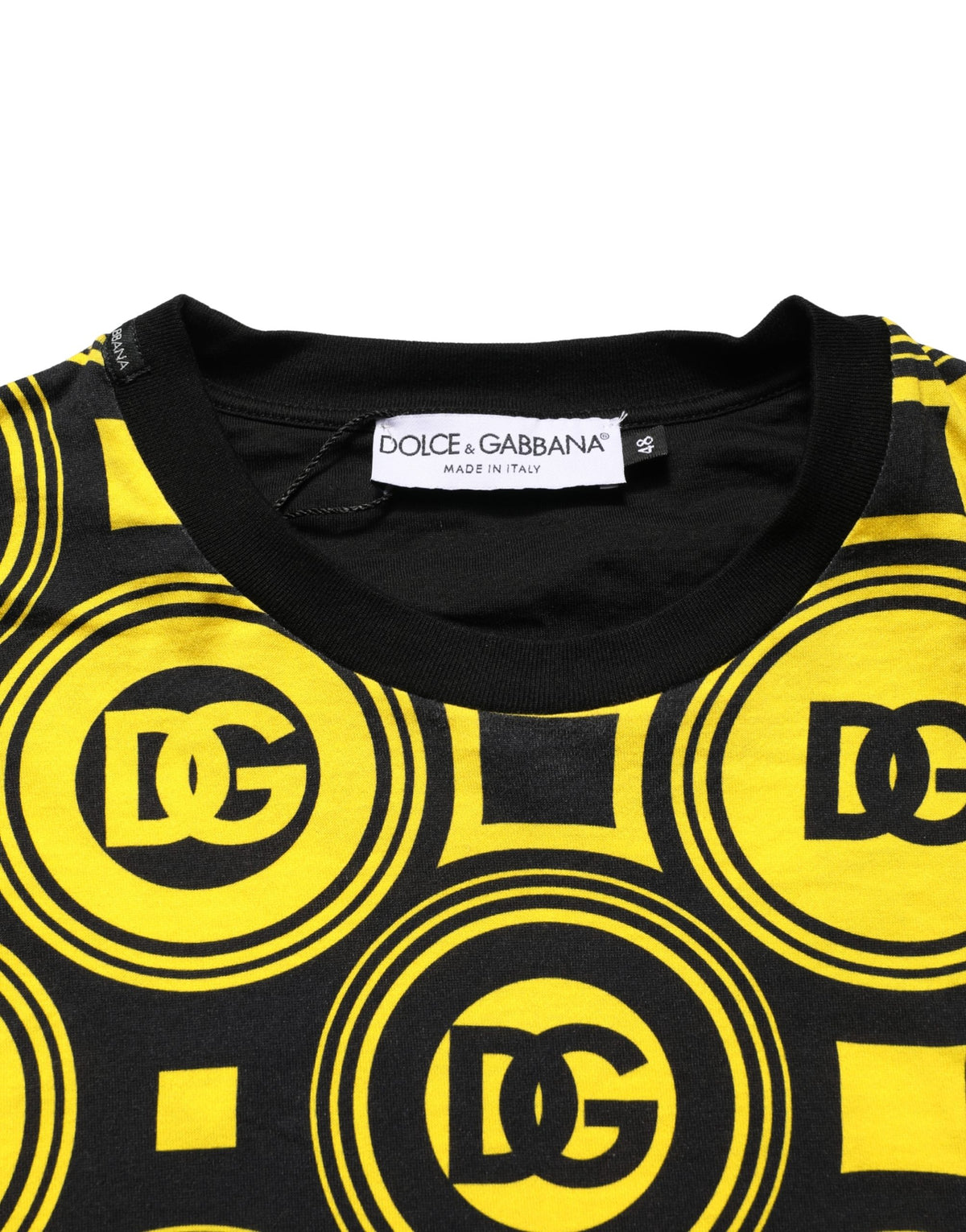 Invicta T-shirt géométrique jaune et noir avec logo