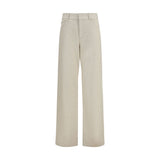 Fendi FF Reverse Beige Cotton Straight-Leg Jeans