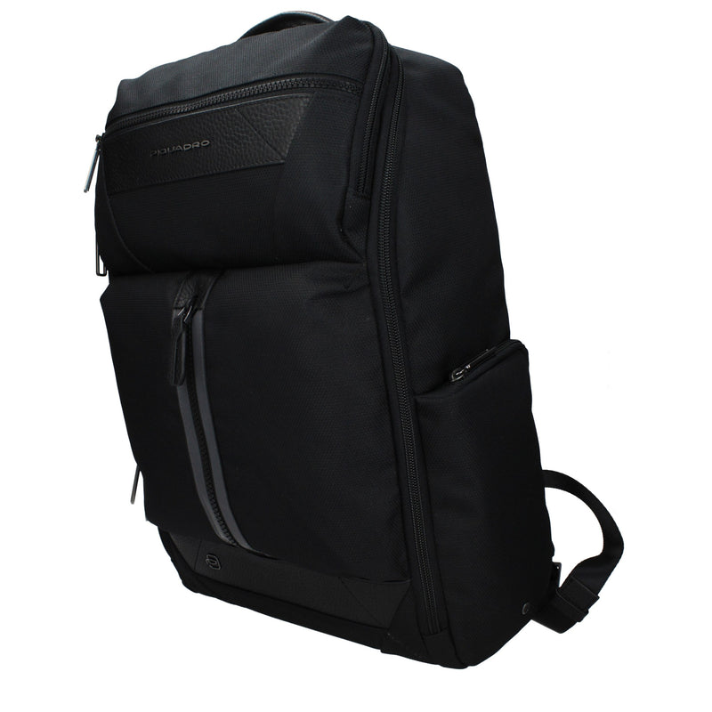 Piquadro Sac à Dos en Tissu Noir